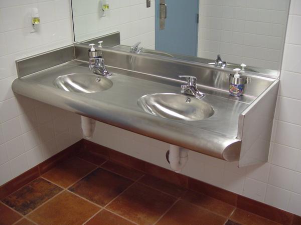RESTROOM VANITY ASSEMBLY - DOUBLE BOWL