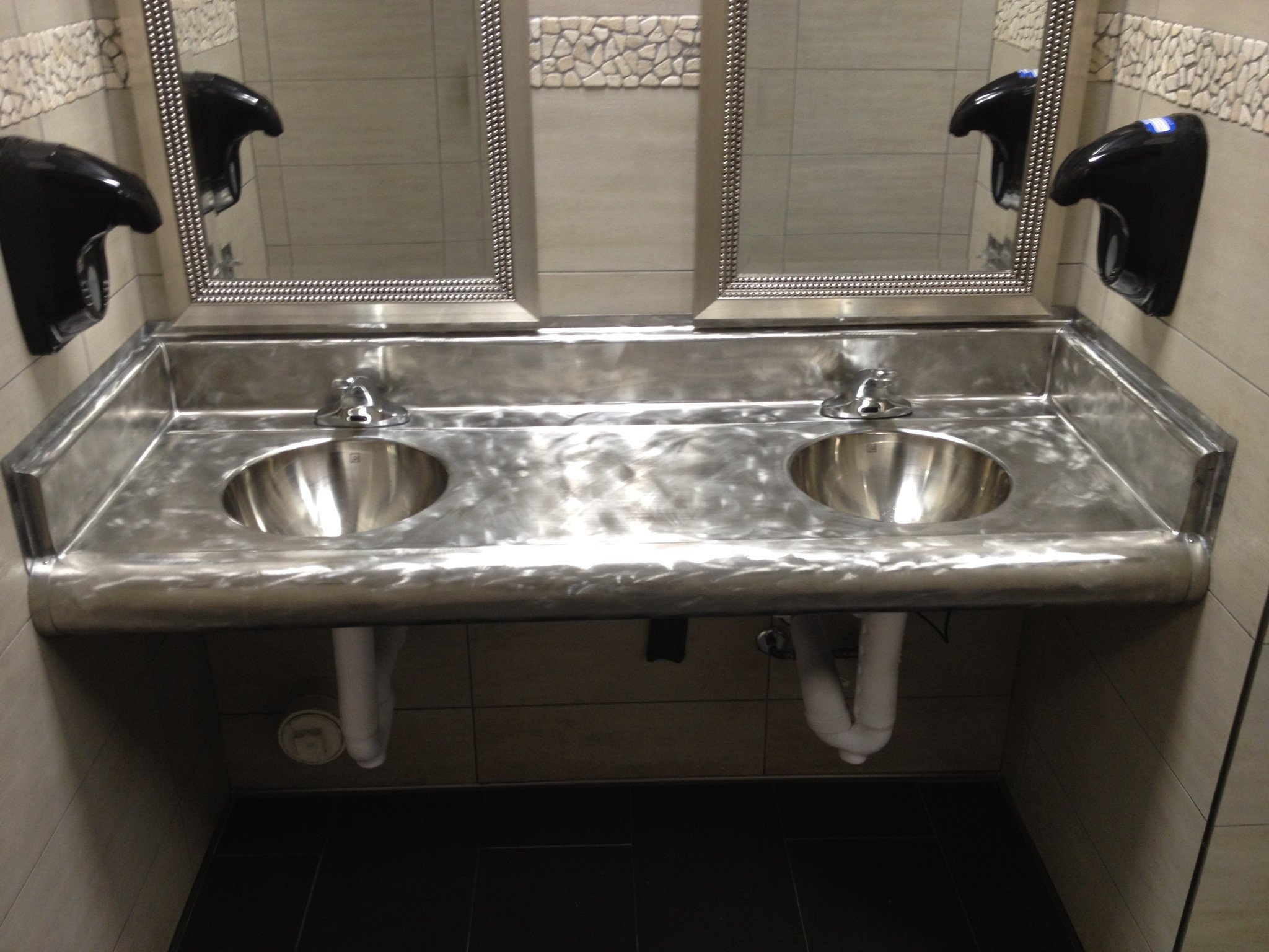 RESTROOM VANITY ASSEMBLY - DOUBLE BOWL